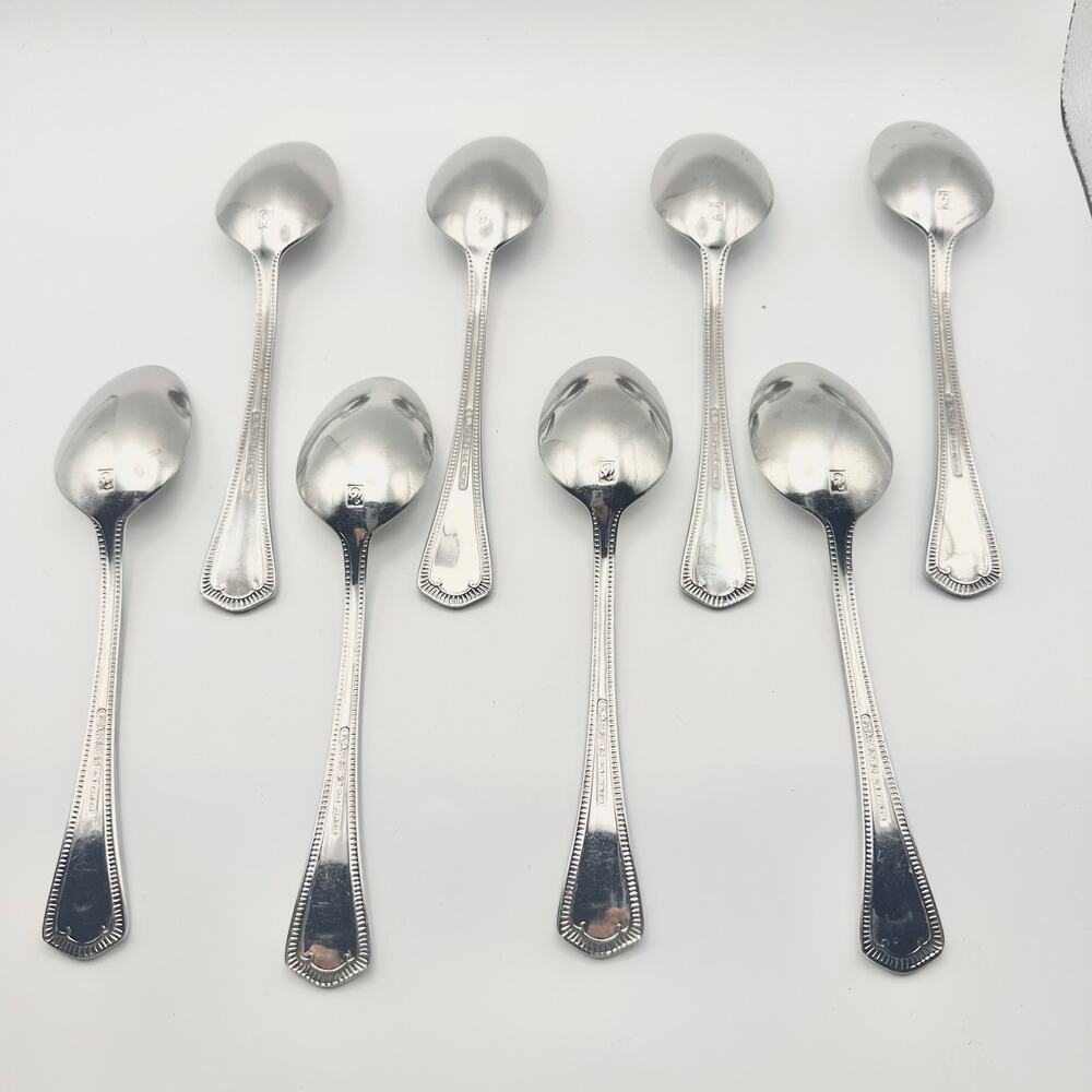 Waterford Somerset 18/10 Stainless Glossy 8 Oval Soup Spoon Replacement Flatware - Picture 3 of 4